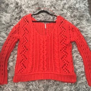 Cozy Red free people sweater